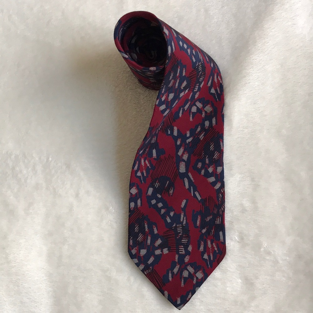 Abstract Bue and Red Giorgio Daniel Tie